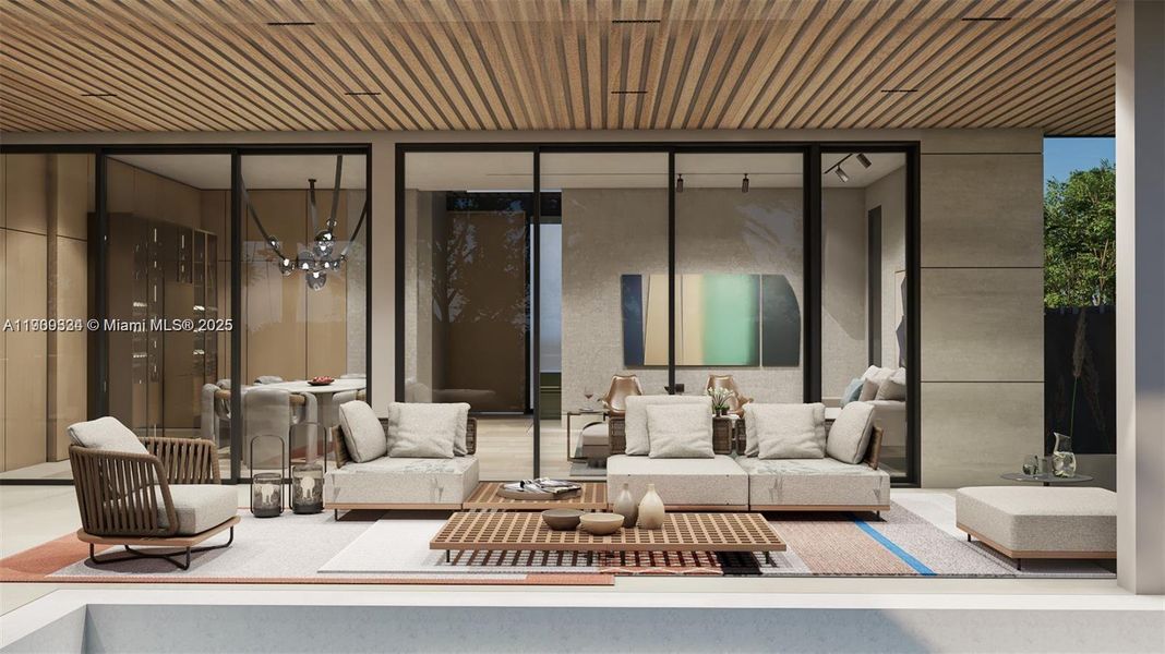 Exterior details and patio area of a home in , Key Biscayne (Image 19). Exterior details and patio area of a home in , Key Biscayne (Image 19).