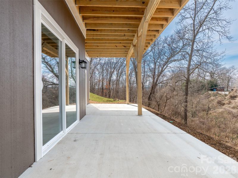 Exterior details and patio area of a home in , Asheville (Image 29).