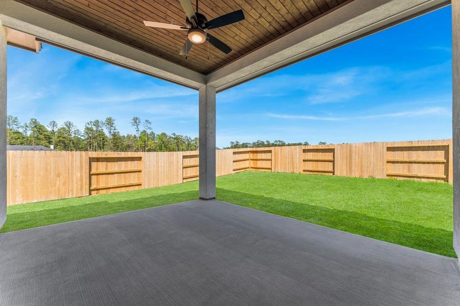 Covered Rear Patio to Back Yard