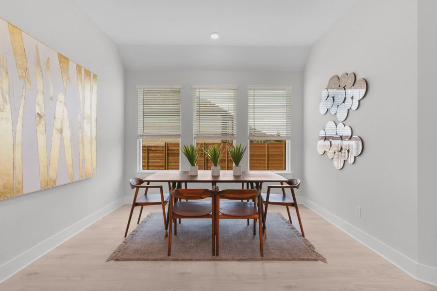 Representative furnished interior of a home built from the Sicily by Chesmar Homes in Berry Creek Highlands, Georgetown (Image 13).