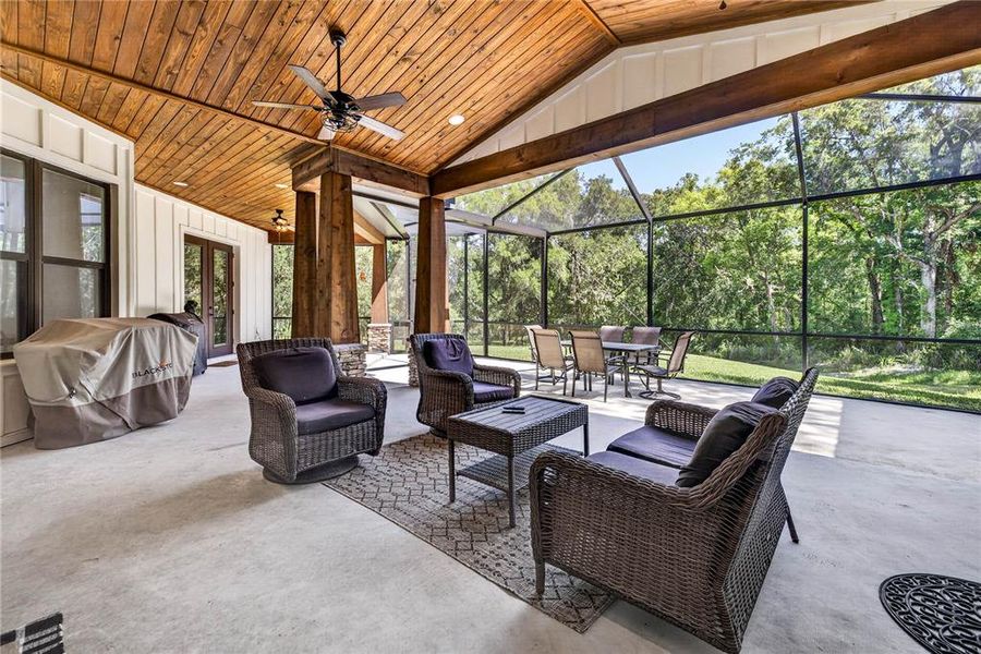 Exterior details and patio area of a home in , Dade City (Image 25).