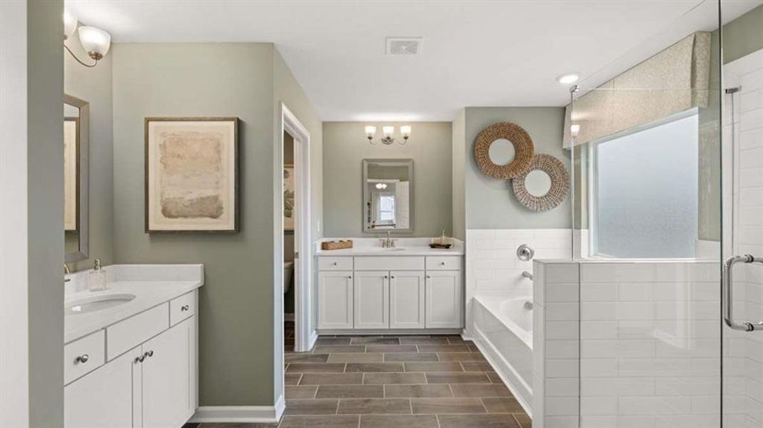 Furnished interior view inside a new home in Heritage Pointe, Senoia (Image 17).