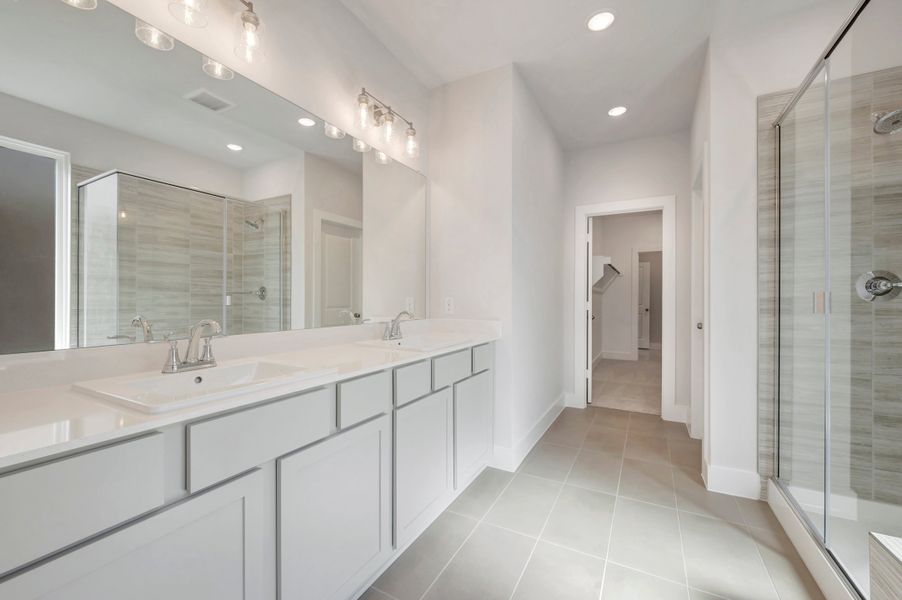 Furnished interior view inside a new home in The Meadows, Denton (Image 9).