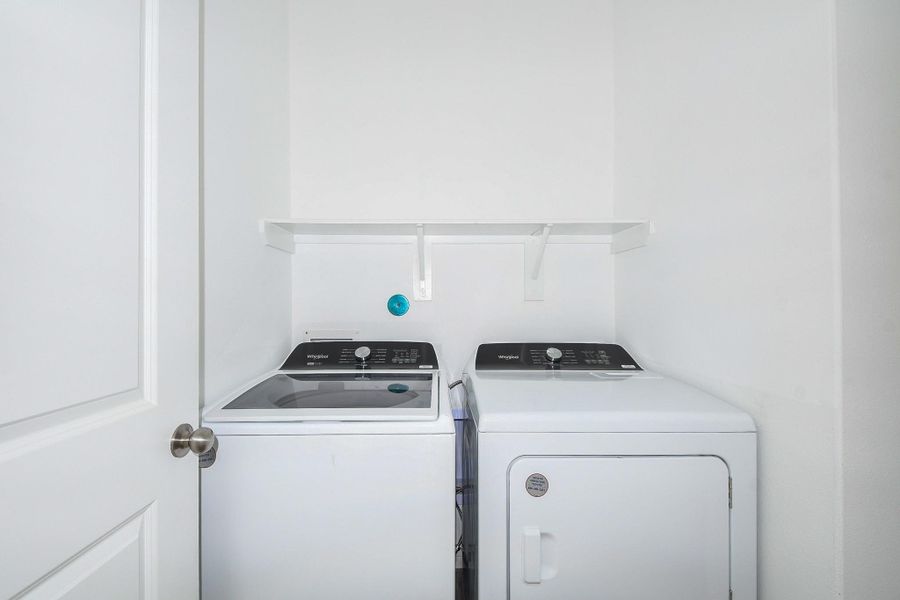 Utility Room with New Washer and Dryer