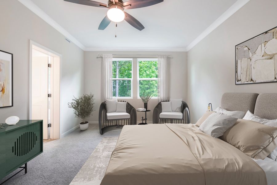 Furnished interior view inside a new home in Easton Walk, Lawrenceville (Image 9).