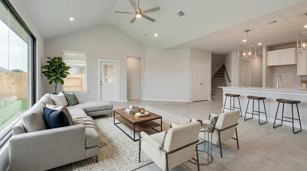 Virtually Staged - Living Room. Sample photo of completed home with similar floor plan. Actual colors and selections may vary. Virtually Staged - Living Room. Sample photo of completed home with similar floor plan. Actual colors and selections may vary.