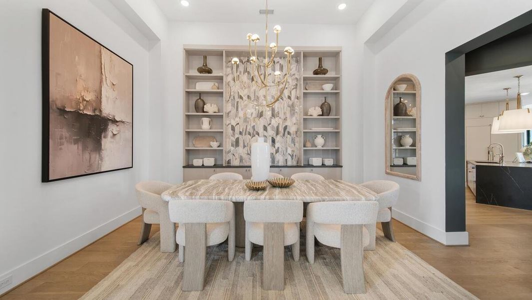 A butlers pantry conveniently sits between the kitchen and dining. Representative image. A butlers pantry conveniently sits between the kitchen and dining. Representative image.