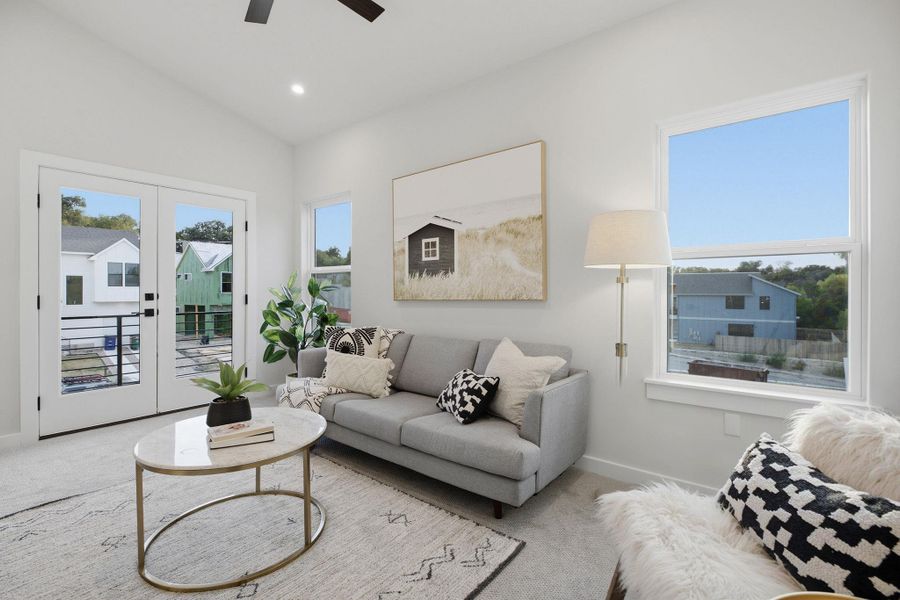 Furnished interior view inside a new home in , Austin (Image 37).