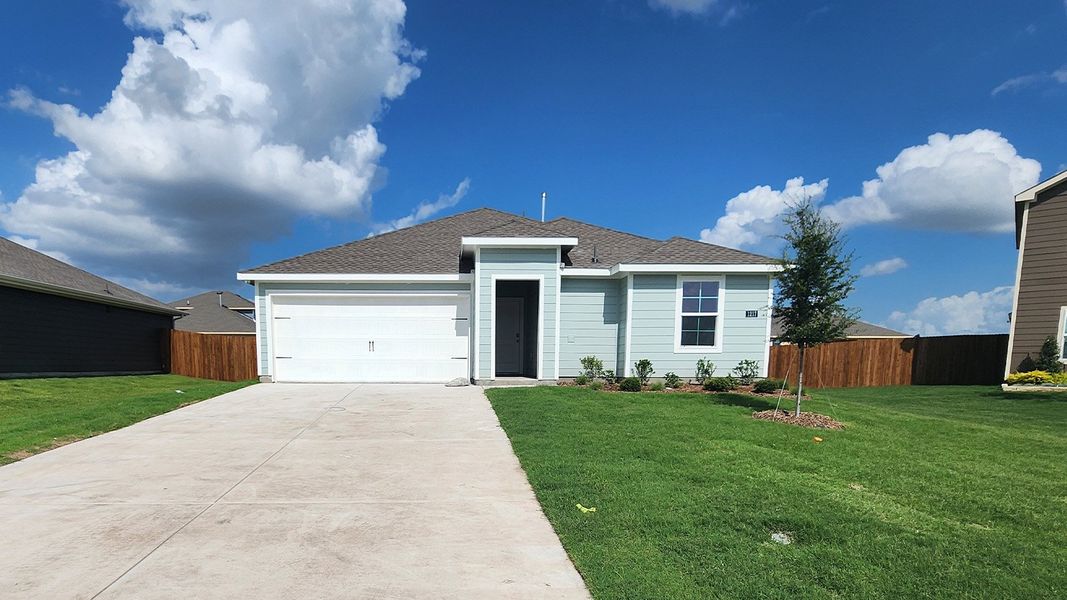 Front exterior of a new home in Waverly Estates, Josephine, TX, highlighting curb appeal (Image 1). Front exterior of a new home in Waverly Estates, Josephine, TX, highlighting curb appeal (Image 1).