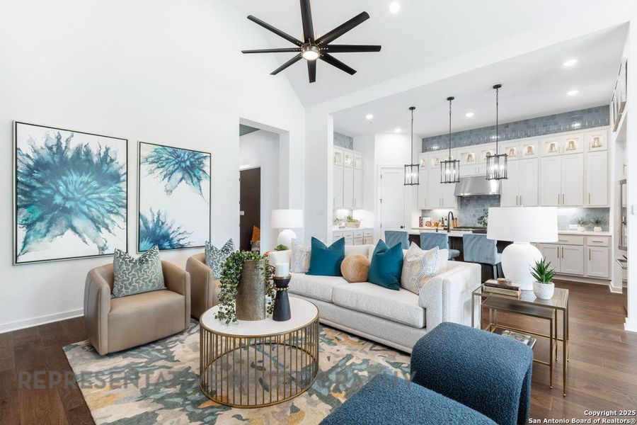 Furnished interior view inside a new home in The Ranches at Creekside, Boerne (Image 9). Furnished interior view inside a new home in The Ranches at Creekside, Boerne (Image 9).