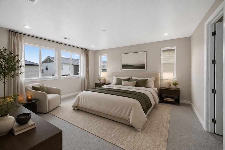 Furnished interior view inside a new home in Trailstone, Arvada (Image 9).