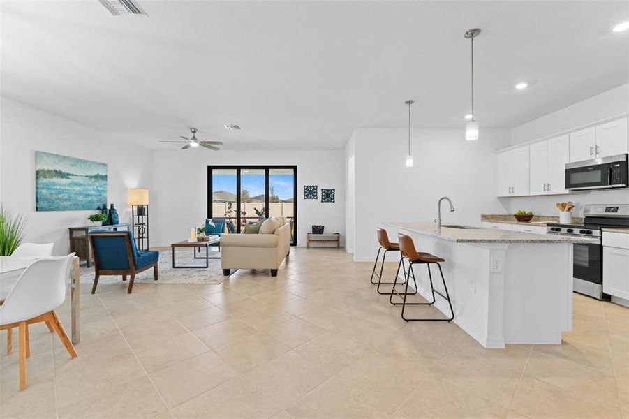 Furnished interior view inside a new home in , Port Charlotte (Image 11). Furnished interior view inside a new home in , Port Charlotte (Image 11).