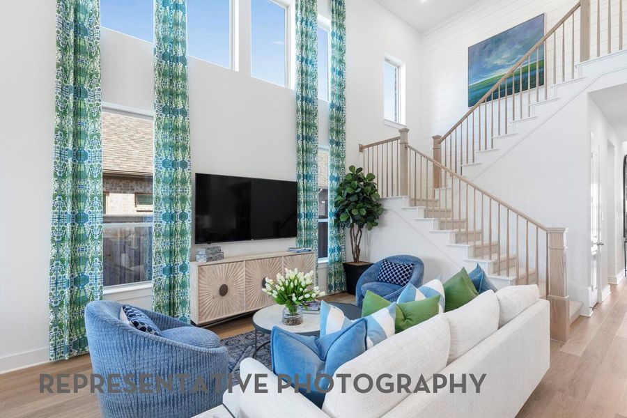 Furnished interior view inside a new home in Wolf Ranch, Georgetown (Image 25).