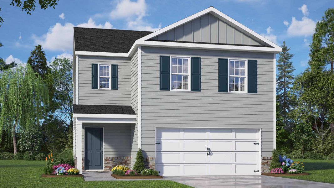 Front exterior of a home in the Fiddlers Landing community, located in Winston-Salem, NC (Image 8).
