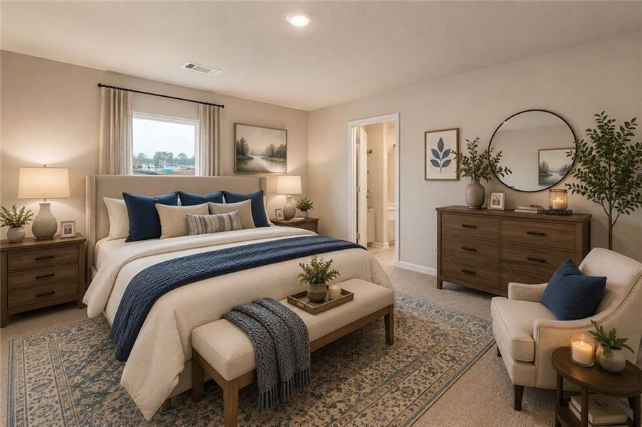 Furnished interior view inside a new home in Conners Landing at Mirror Lake, Villa Rica (Image 11).