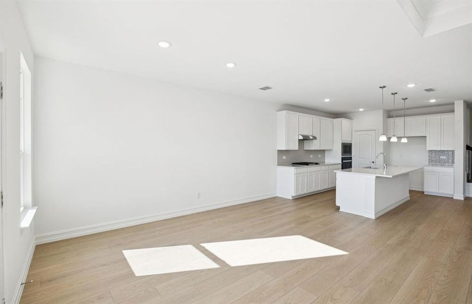 Eat in kitchen features nice island