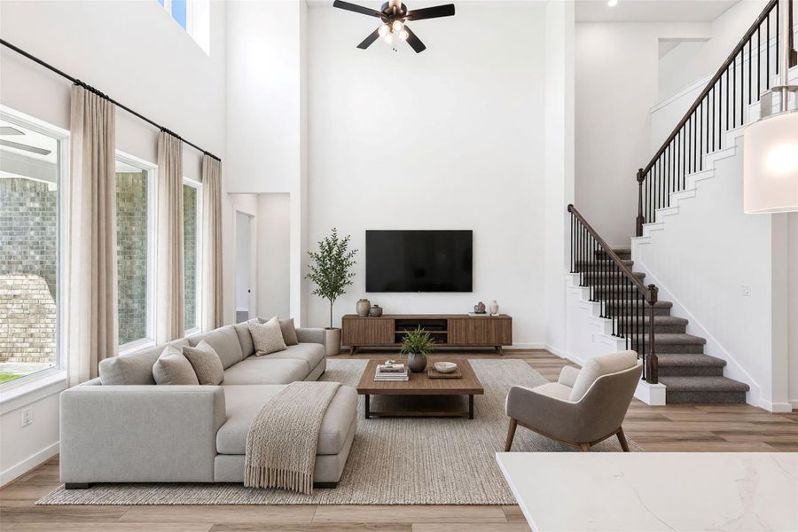 Furnished interior view inside a new home in The Colony, Bastrop (Image 6).