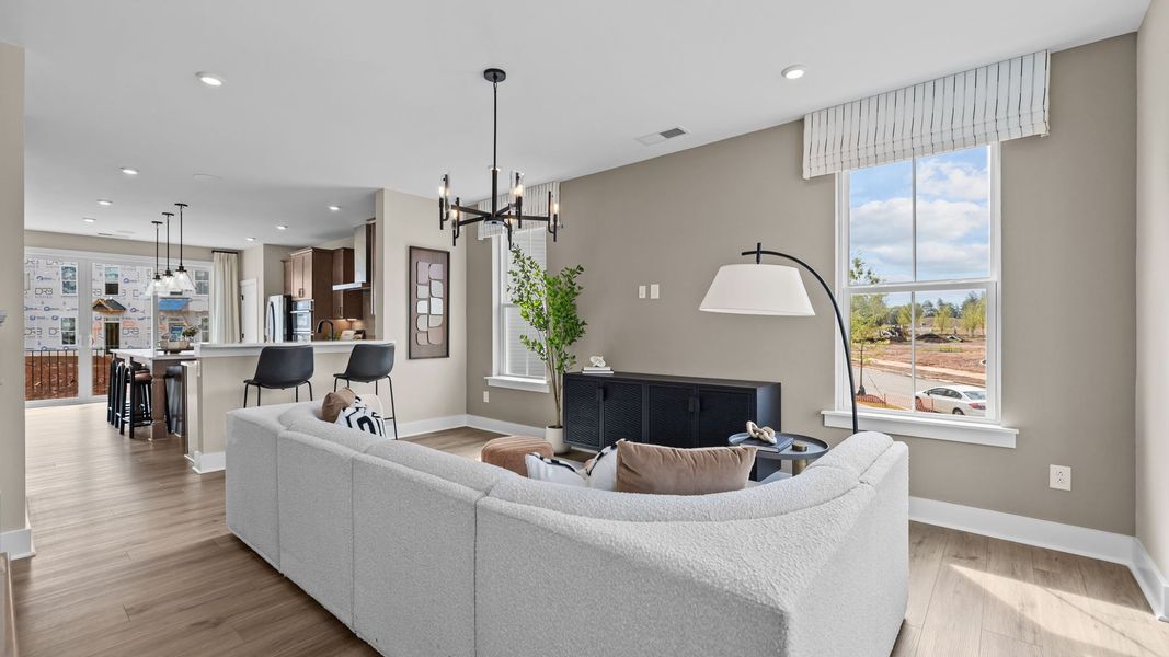 Furnished interior view inside a new home in The River District Townhomes, Charlotte (Image 11).