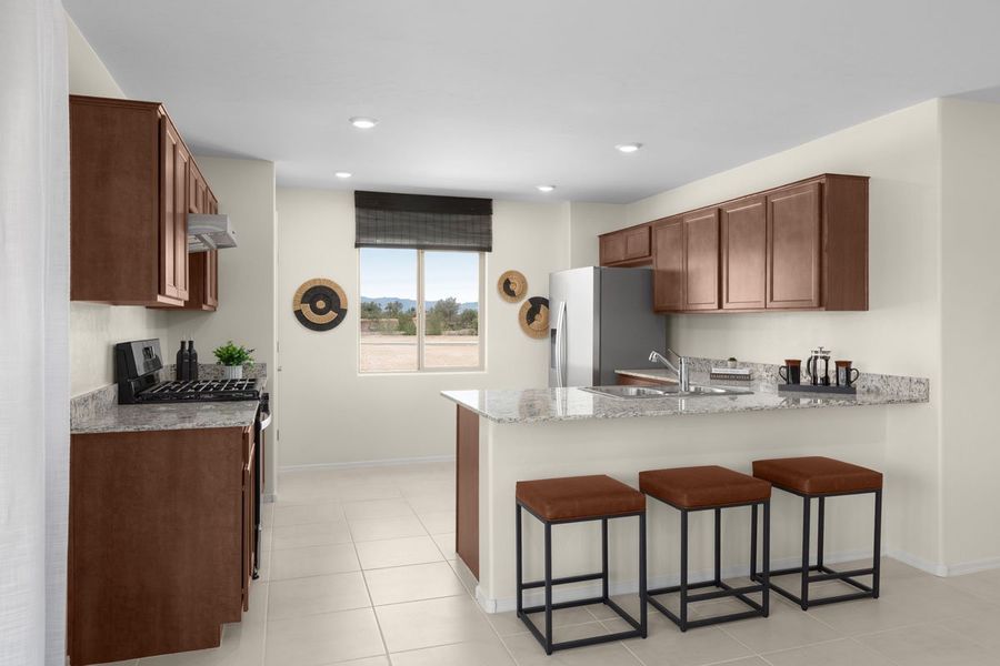 Representative furnished interior of a home built from the 1442 by KB Home in Enclaves at Tumamoc, Tucson (Image 10).