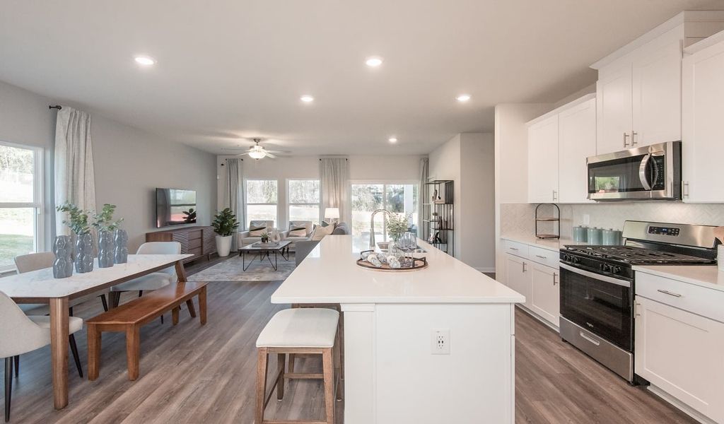 Cook and entertain at the versatile kitchen island.