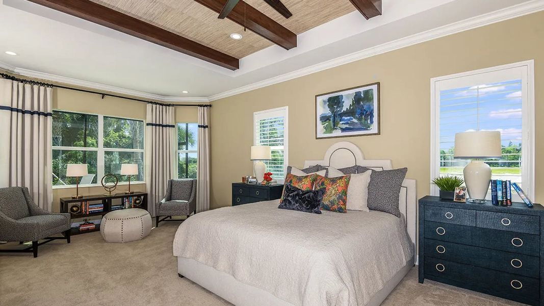 Furnished interior view inside a new home in Palm Grove Real Estate and Homes for Sale in Lakewood Ranch, FL - Neal Communities, Bradenton (Image 7).