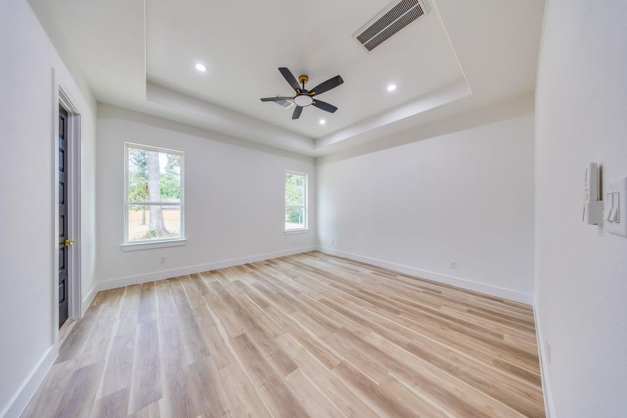 Spacious Master Bedroom offers plenty of room for furniture, activities, and personalization, with bright, inviting natural light. Spacious Master Bedroom offers plenty of room for furniture, activities, and personalization, with bright, inviting natural light.