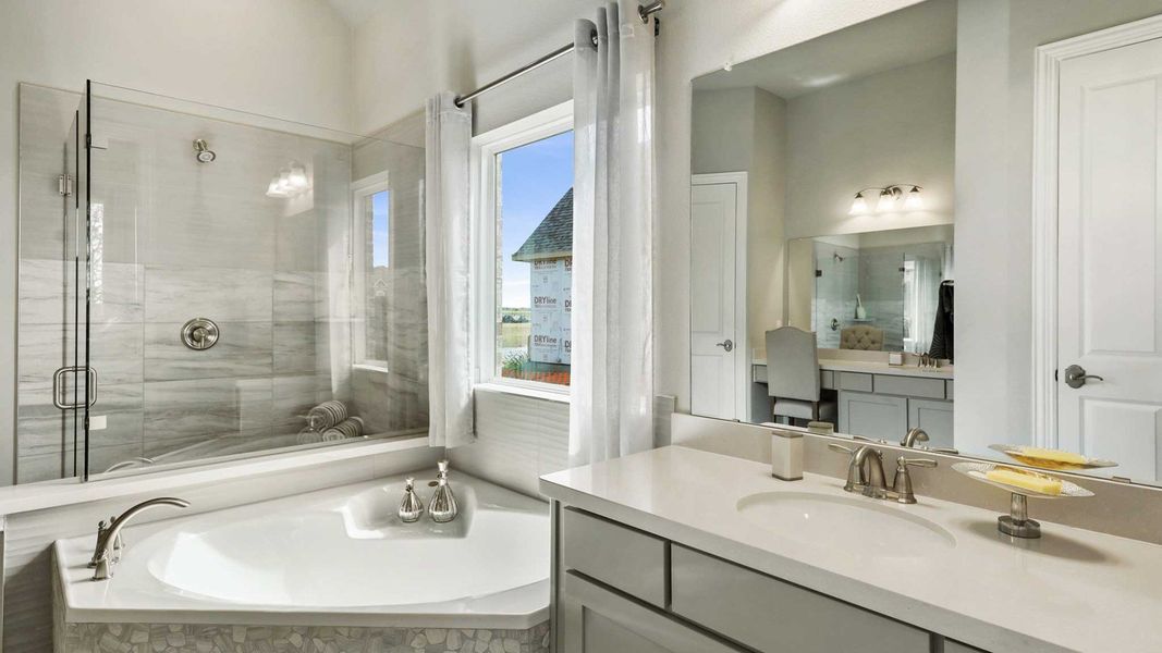 Furnished interior view inside a new home in Anna Ranch, Anna (Image 11). Furnished interior view inside a new home in Anna Ranch, Anna (Image 11).