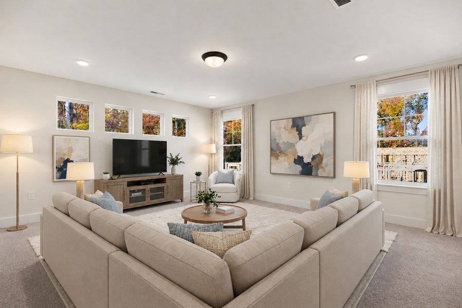 Furnished interior view inside a new home in Harbor Crossing, Greensboro (Image 13). Furnished interior view inside a new home in Harbor Crossing, Greensboro (Image 13).