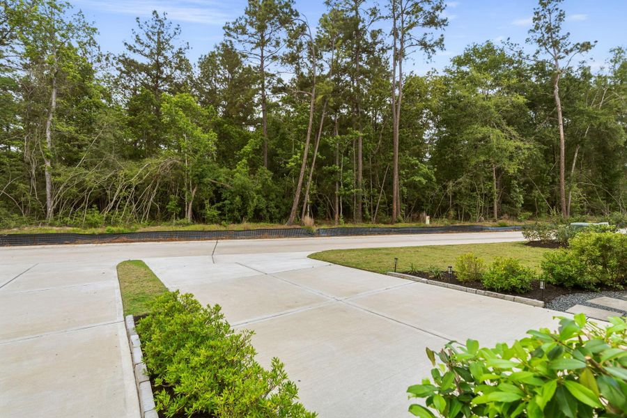 Green space behind the unit - no neighbors on the back or the front -