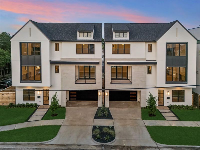 Front exterior of a new home in , Houston, TX, highlighting curb appeal (Image 24). Front exterior of a new home in , Houston, TX, highlighting curb appeal (Image 24).