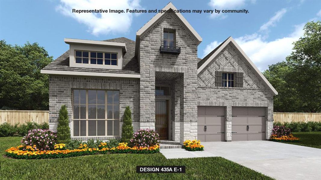 Front exterior of a new home in The Tribute 50', The Colony, TX, highlighting curb appeal (Image 2).