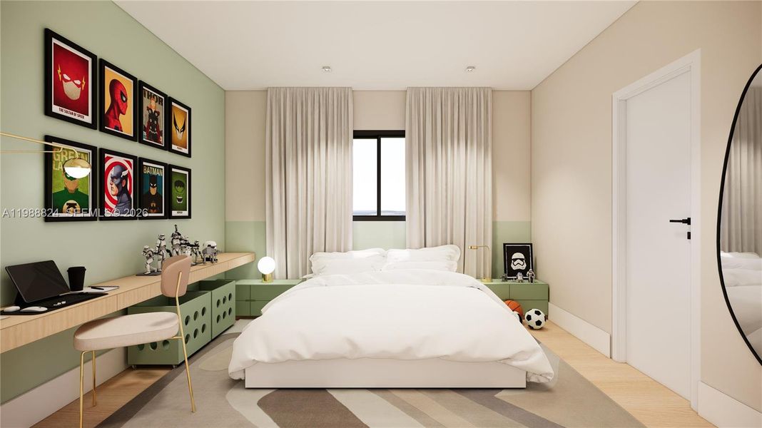 Furnished interior view inside a new home in , Miami (Image 25).