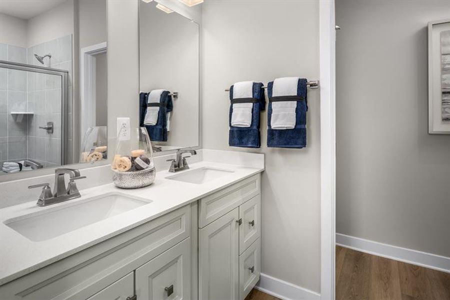 Representative furnished interior of a home built from the Sonata by Ryan Homes in Moore Farm Townhomes, Indian Trail (Image 18).