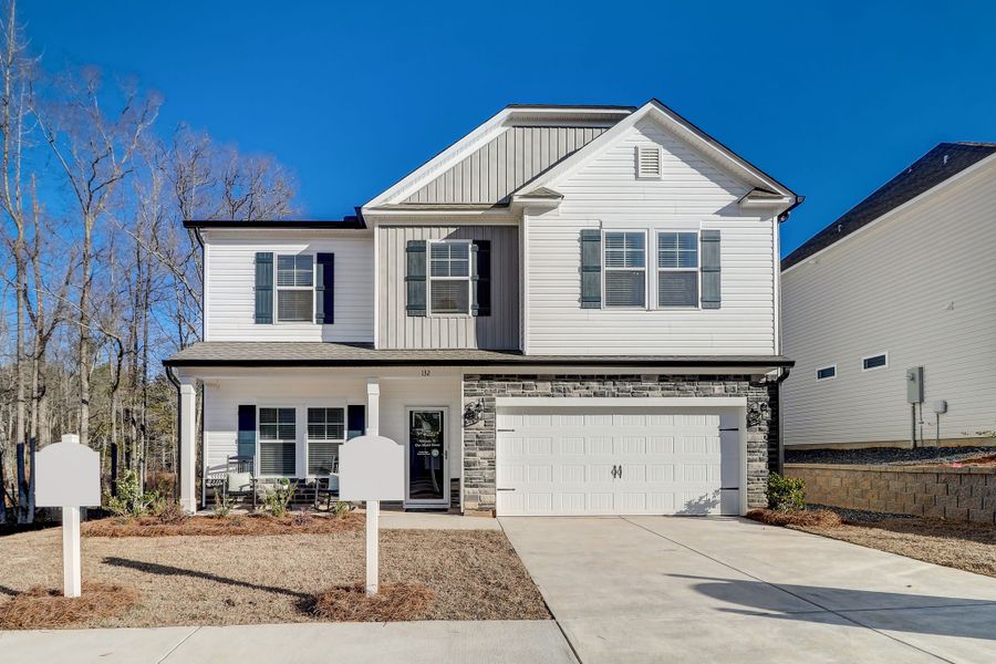 Representative exterior photo of a completed home built from the Bradley II by Great Southern Homes in Lynbrook, Boiling Springs, SC (Image 27).