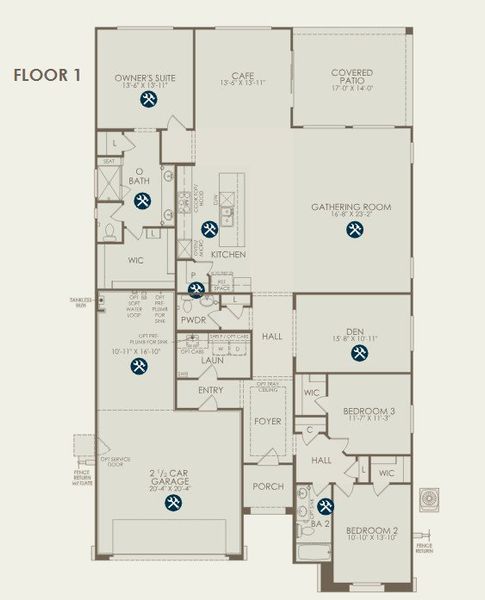 2D floor plan layout of this home in Artisan at Asante, Surprise, AZ (Image 4). 2D floor plan layout of this home in Artisan at Asante, Surprise, AZ (Image 4).