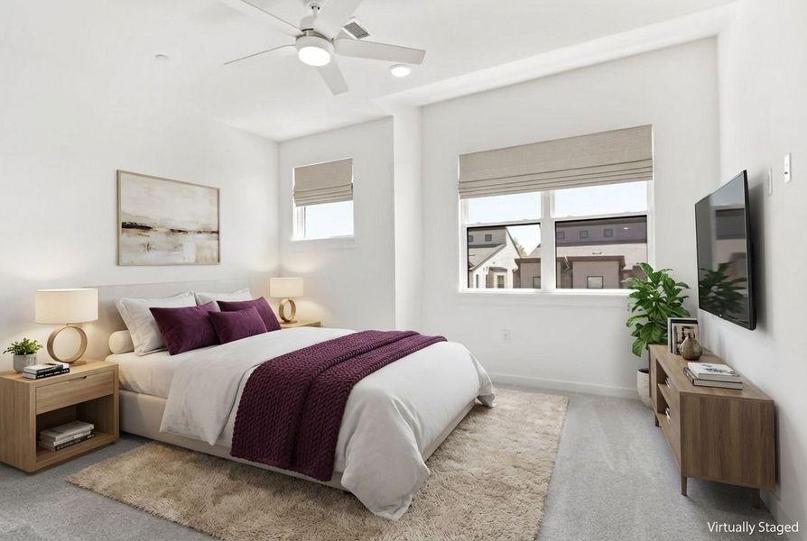 Furnished interior view inside a new home in Willow Grove Townhomes, Melissa (Image 15).
