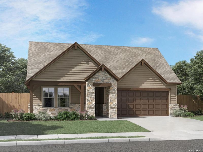 Front exterior of a new home in Lantana - Classic Series, Marion, TX, highlighting curb appeal (Image 1). Front exterior of a new home in Lantana - Classic Series, Marion, TX, highlighting curb appeal (Image 1).