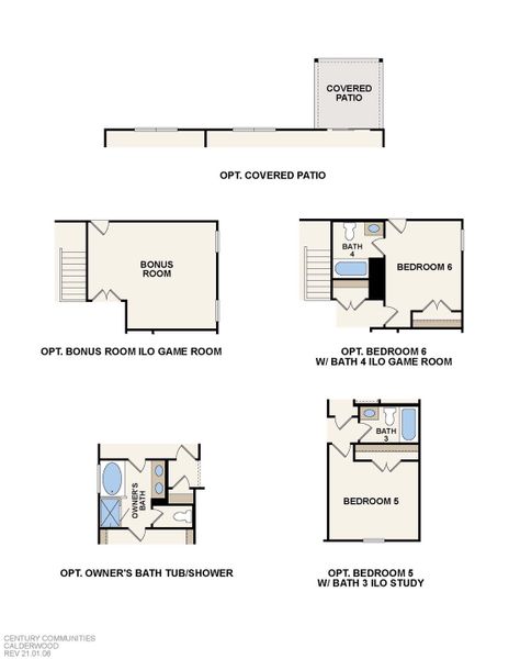 2D floor plan layout of this home in Blue Sky Meadows, Monroe, NC (Image 3).
