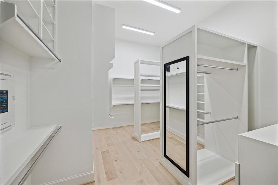 One of two large walk-in closets