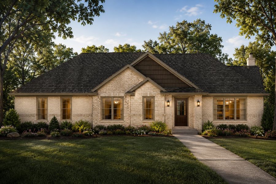 Front exterior of a new home in Arbor Oaks, Boyd, TX, highlighting curb appeal (Image 2). Front exterior of a new home in Arbor Oaks, Boyd, TX, highlighting curb appeal (Image 2).