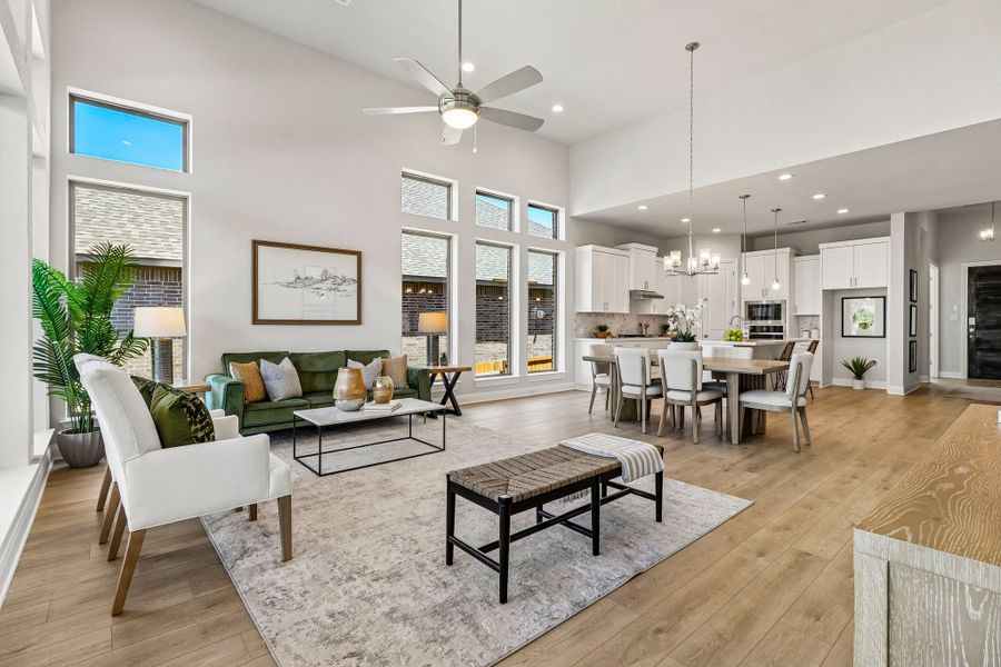 Representative furnished interior of a home built from the Hamilton by Risewell Homes in 6 Creeks, Kyle (Image 7).