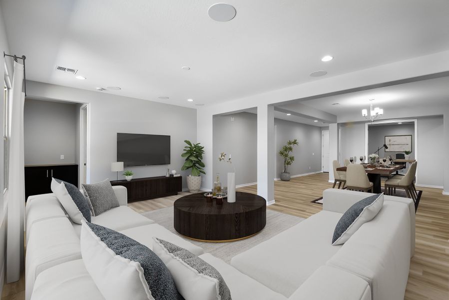 Representative furnished interior of a home built from the Yellowstone by Taylor Morrison in Artisan at Asante Passage Collection, Surprise (Image 6). Representative furnished interior of a home built from the Yellowstone by Taylor Morrison in Artisan at Asante Passage Collection, Surprise (Image 6).