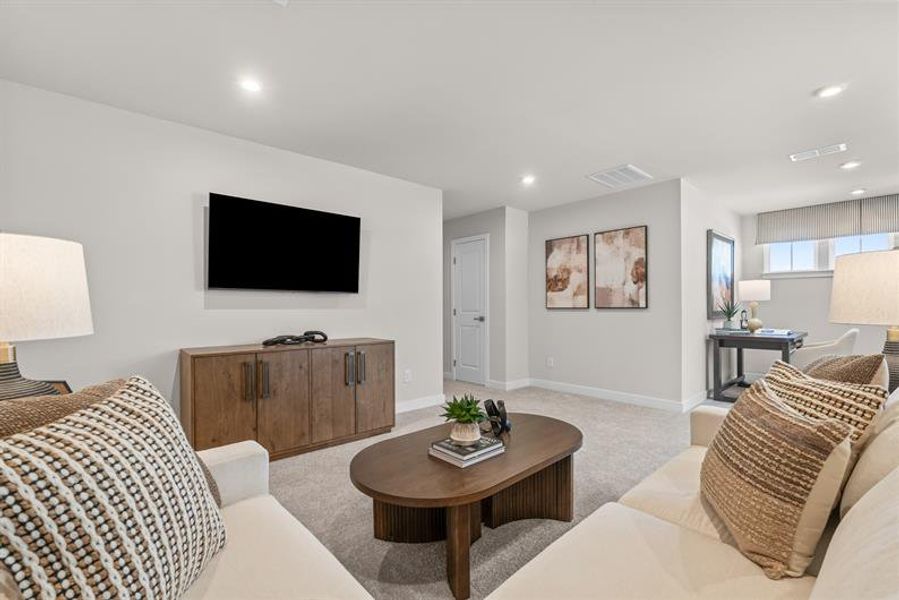 Representative furnished interior of a home built from the Silverleaf by Ryan Homes in East Lake, Leland (Image 37). Representative furnished interior of a home built from the Silverleaf by Ryan Homes in East Lake, Leland (Image 37).