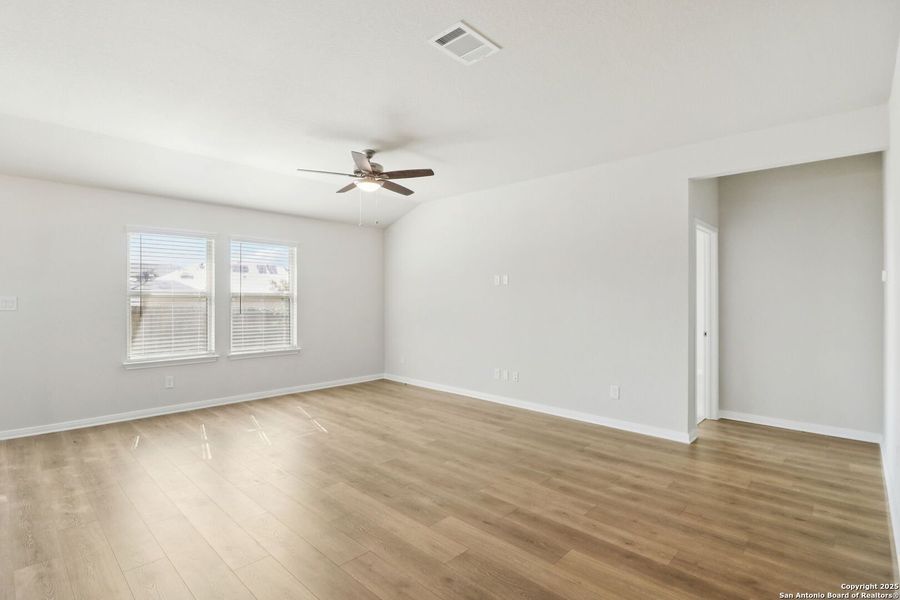 Spacious, unfurnished interior of a new home in Legendary Trails - Classic Series, Cibolo (Image 32).