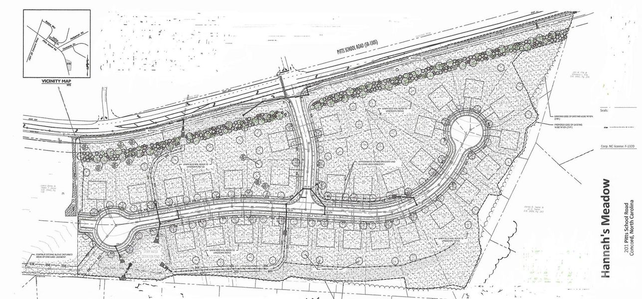 Hannah Meadows Concord’s newest single-family home community, offering a prime location on Pitts School Road