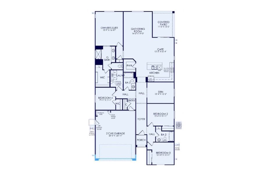 2D floor plan layout of this home in Alamar, Avondale, AZ (Image 3).