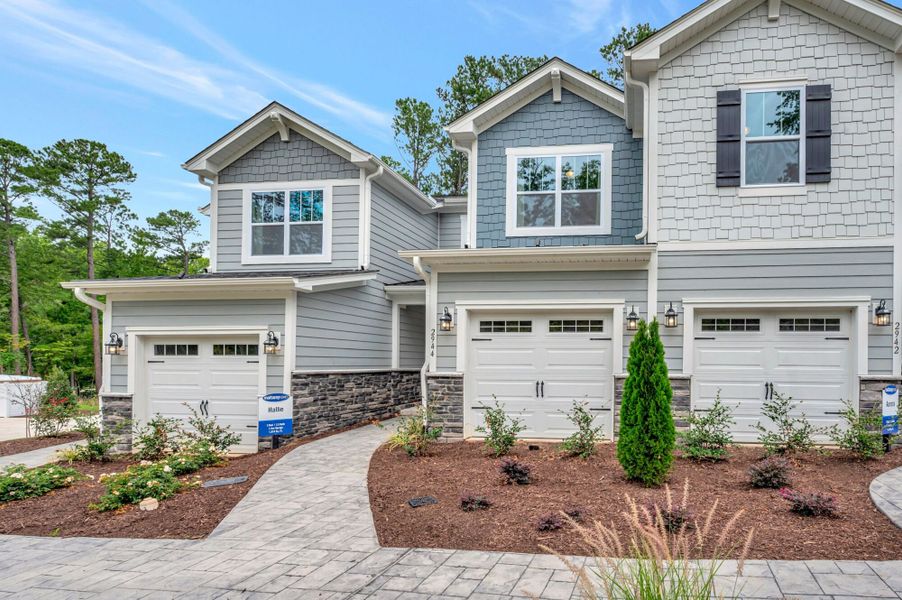Representative exterior photo of a completed home built from the Hallie by Mattamy Homes in Ashmore Townes, Garner, NC (Image 20). Representative exterior photo of a completed home built from the Hallie by Mattamy Homes in Ashmore Townes, Garner, NC (Image 20).