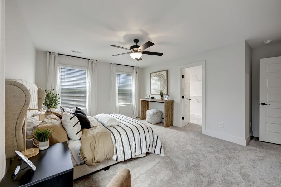 Relaxing Owner’s Suite in The Henley Model Home