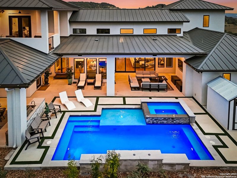 Exterior details and patio area of a home in , San Antonio (Image 53).