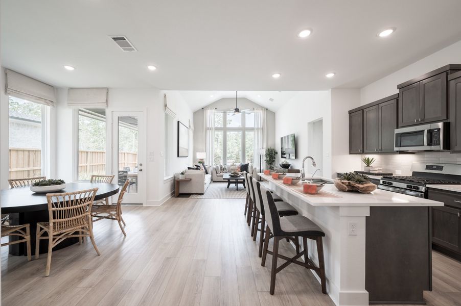 Representative furnished interior of a home built from the Wren by Tri Pointe Homes in Oakhill Reserve, Tomball (Image 8).